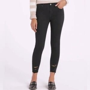 Pistola Arielle Skinny Jeans Size 27 Black Distressed Stretch Denim